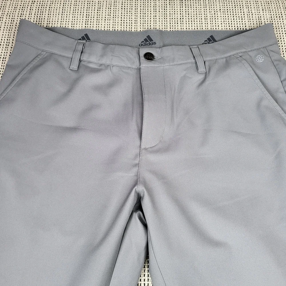 Adidas Golf‎ Pants Mens 34x32 Gray Lightweight Performance Chino Khakis Pockets